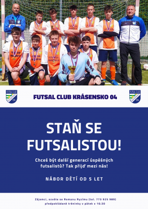 Nábor mladých futsalistů - FC KRÁSENSKO 04 1